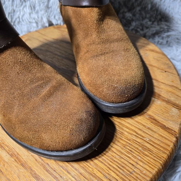 Steve Madden Womens Size 7.5M Brown Leather Biker Cognac Moto Zip Lug Sole Boots - Picture 3 of 12